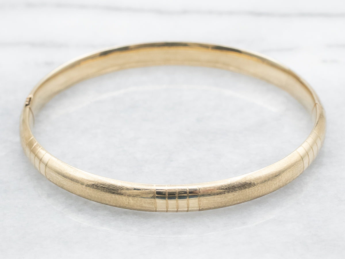 Textured Hinged Bangle Bracelet