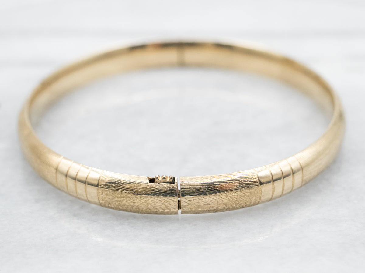 Textured Hinged Bangle Bracelet