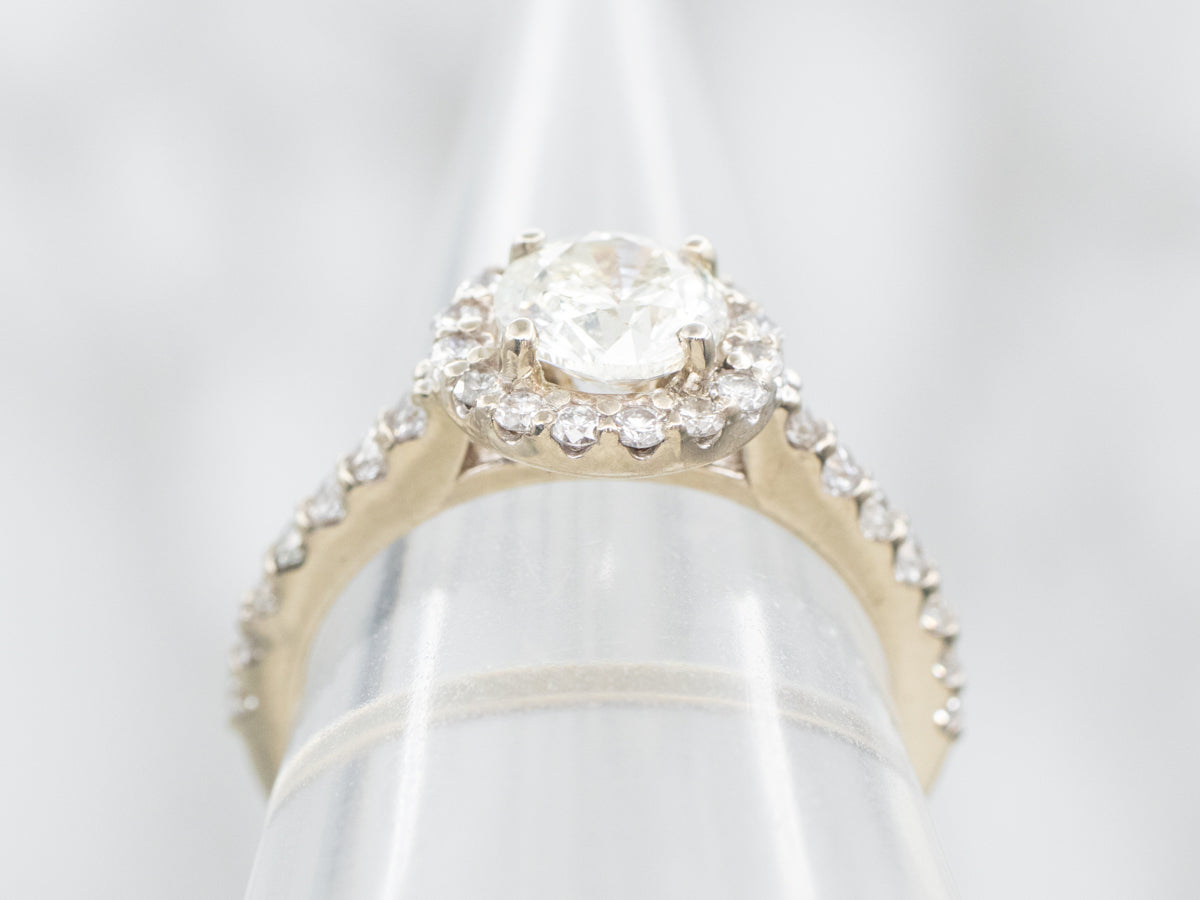 Modern White Gold Diamond Engagement Ring