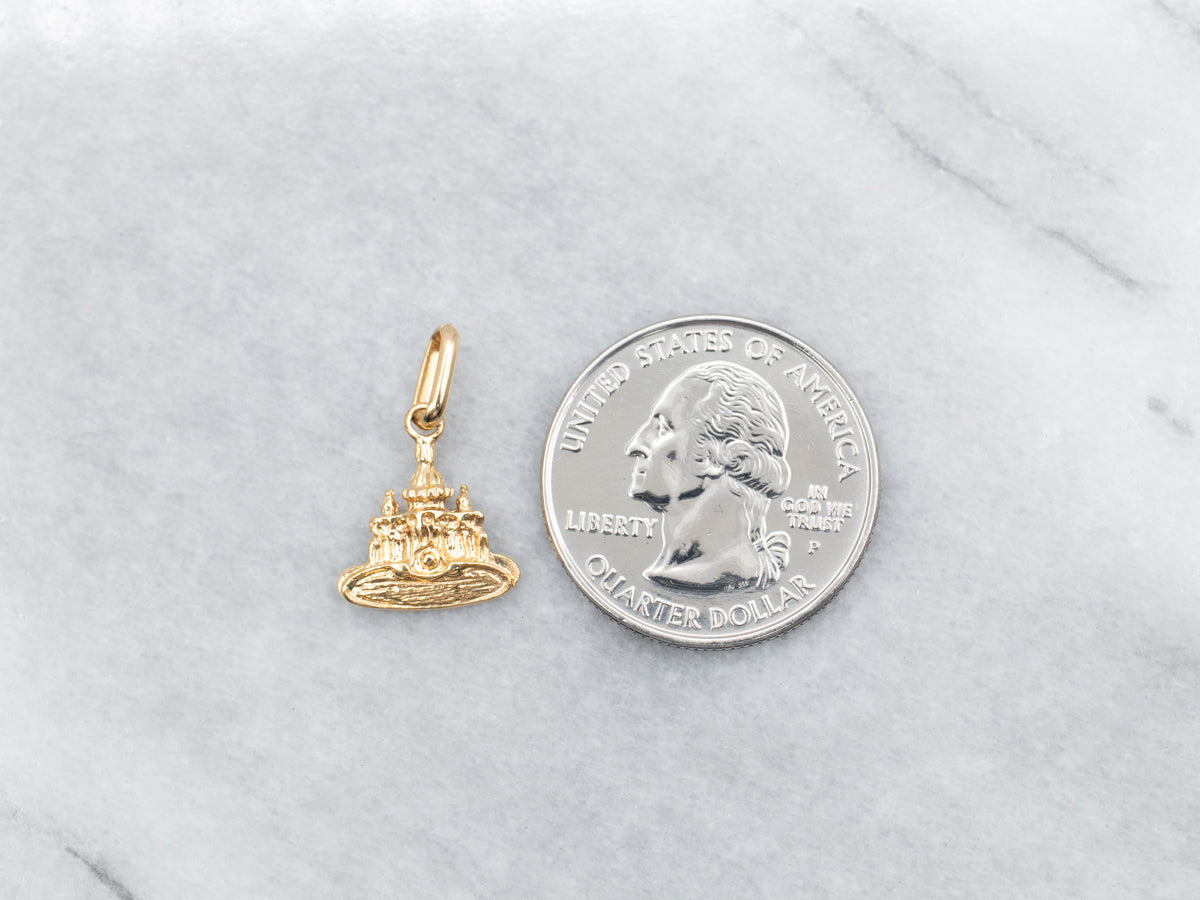 Vintage 18K Gold St. Peter's Dome Charm