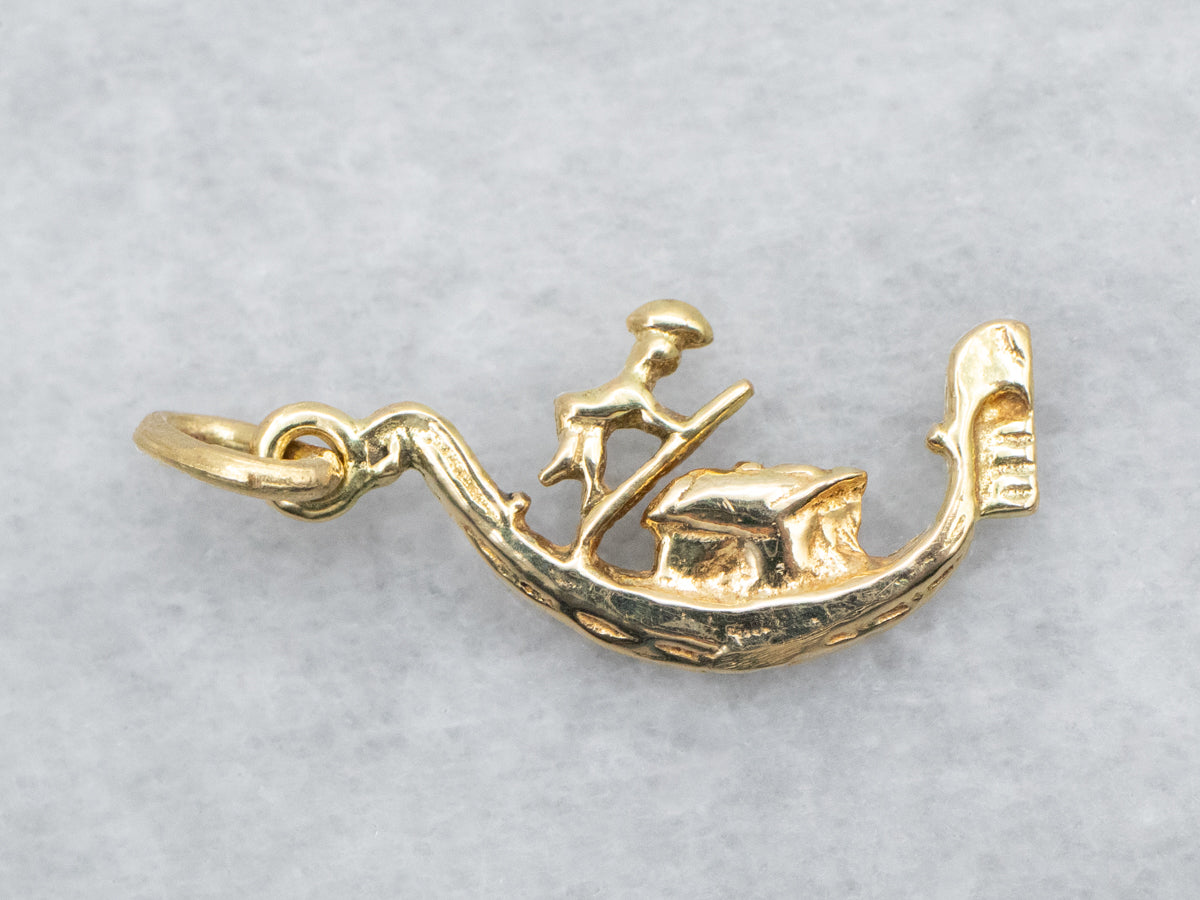 Vintage 18K Gold Gondola Charm