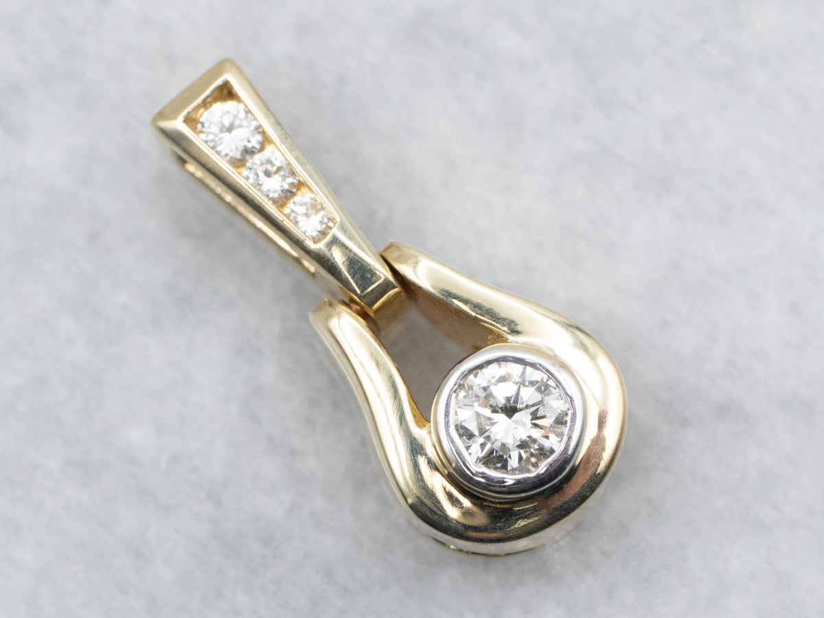 Bezel Set Diamond Pendant