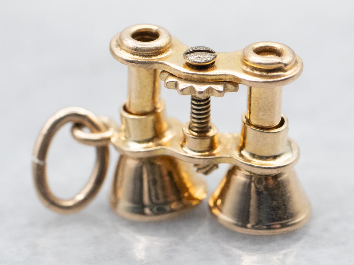 Gold Binoculars Charm