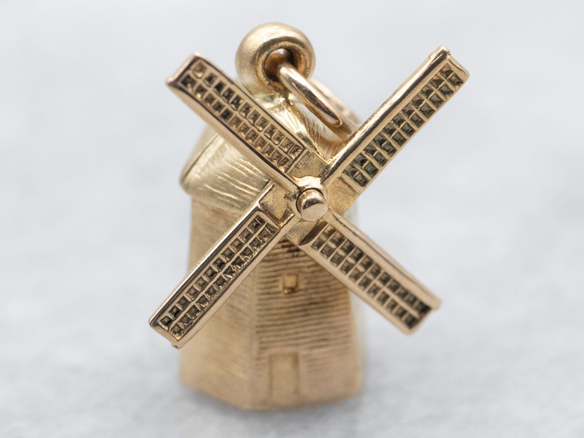 Yellow Gold Windmill Pendant