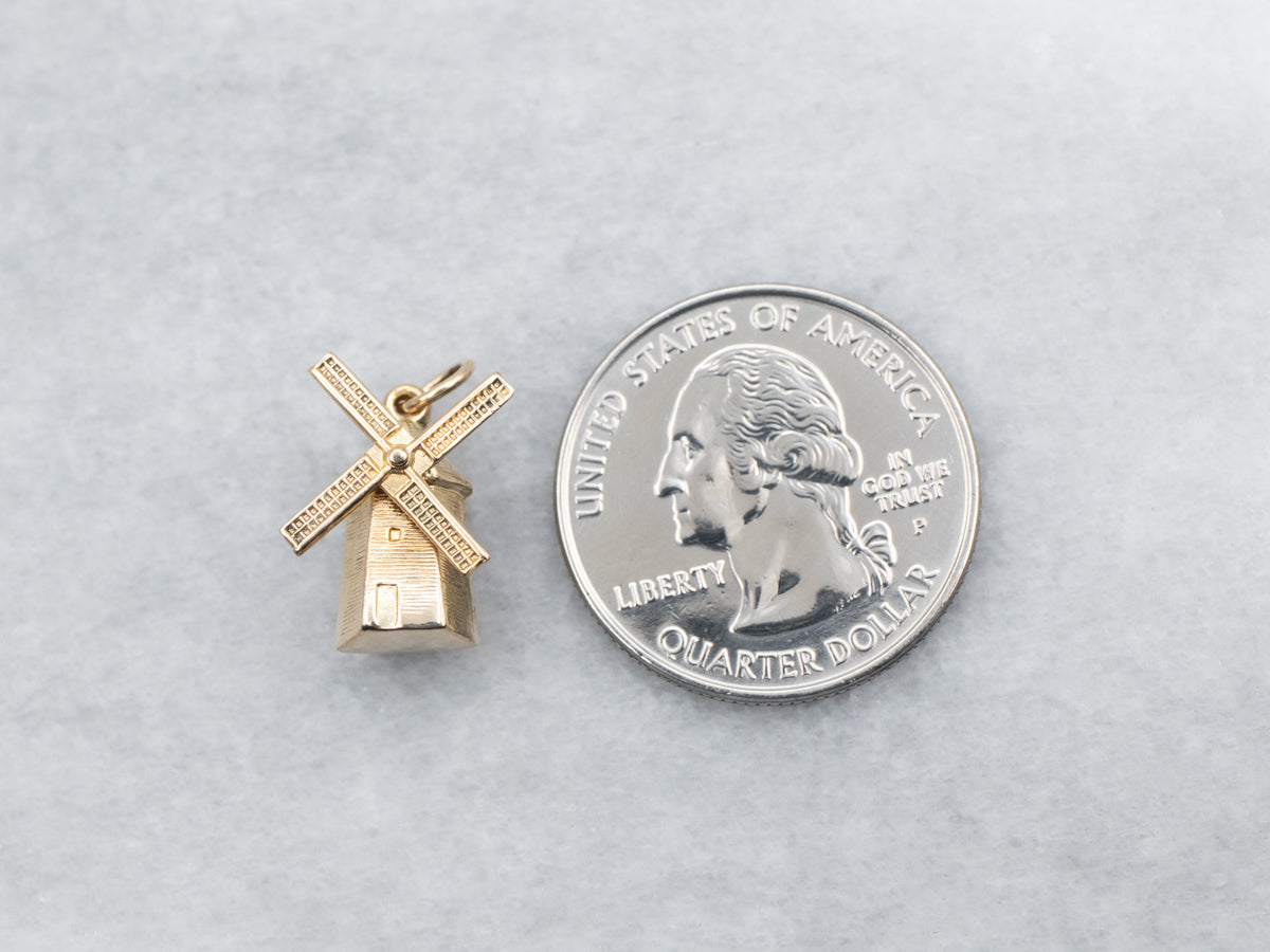 Yellow Gold Windmill Pendant