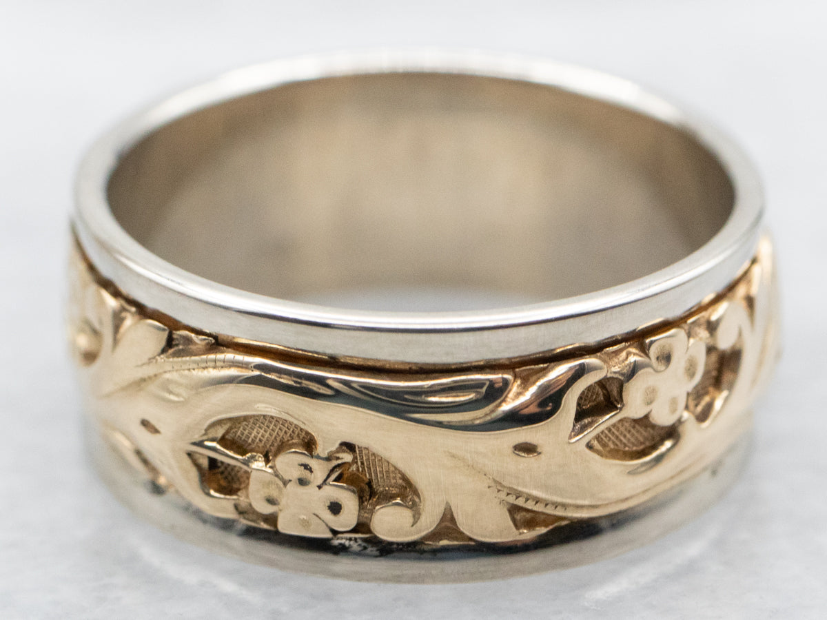 Artcarved Vintage Botanical Wedding Band