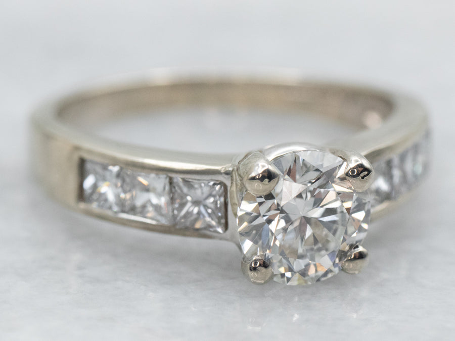Modern GSI Certified Diamond Engagement Ring