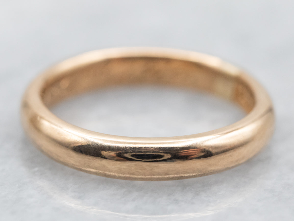 Yellow Gold Plain Wedding Band