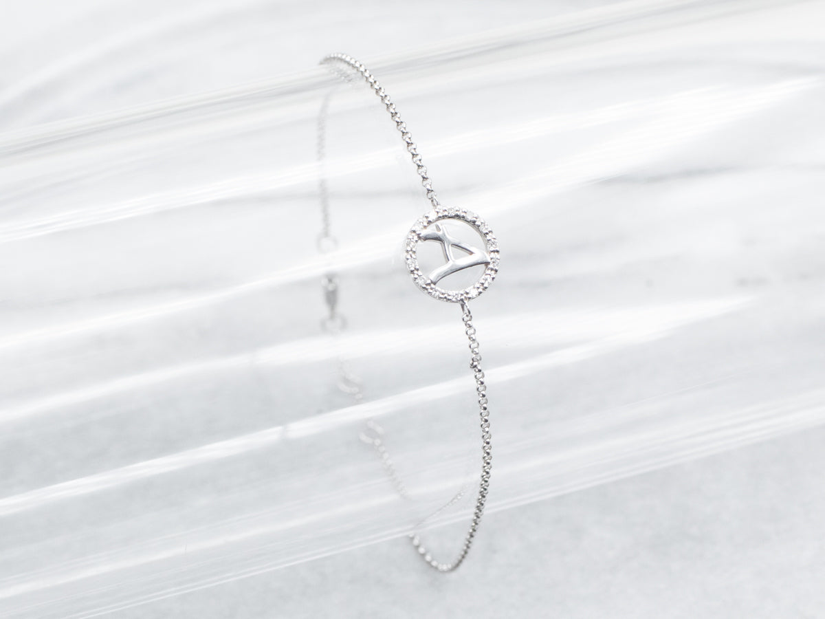 Adjustable Diamond &quot;A&quot; Bracelet