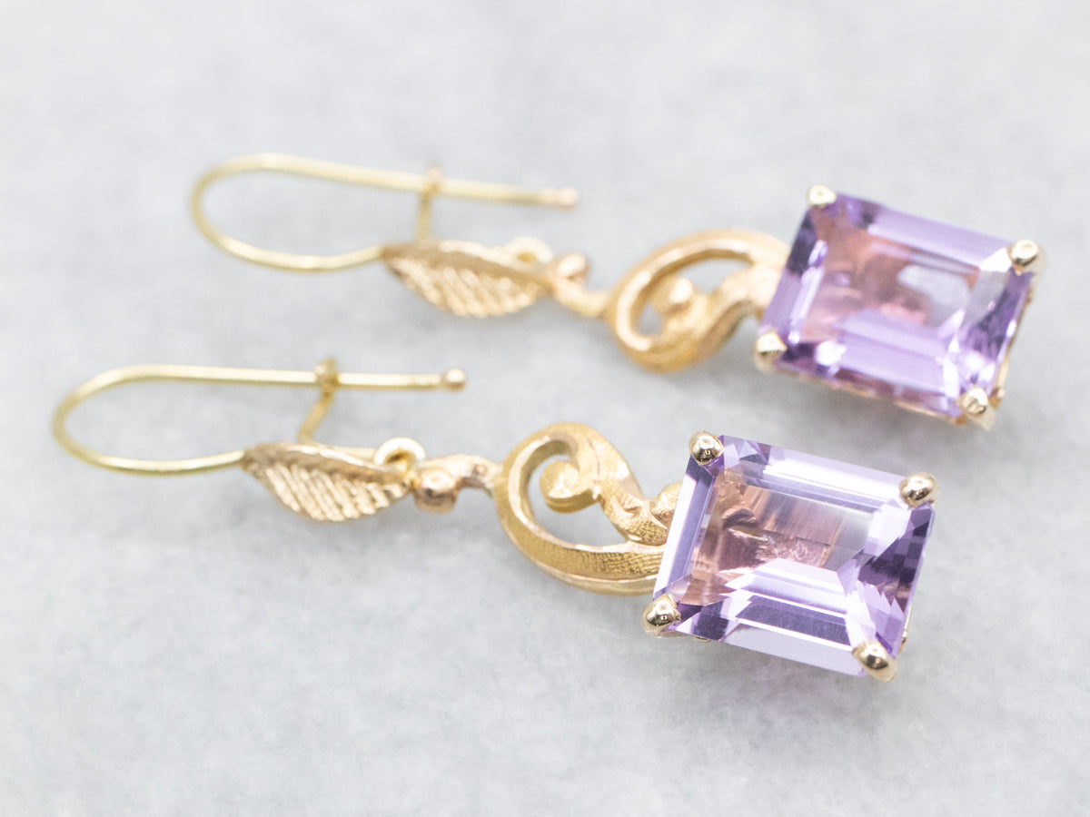 Light Purple Amethyst Drop Earrings