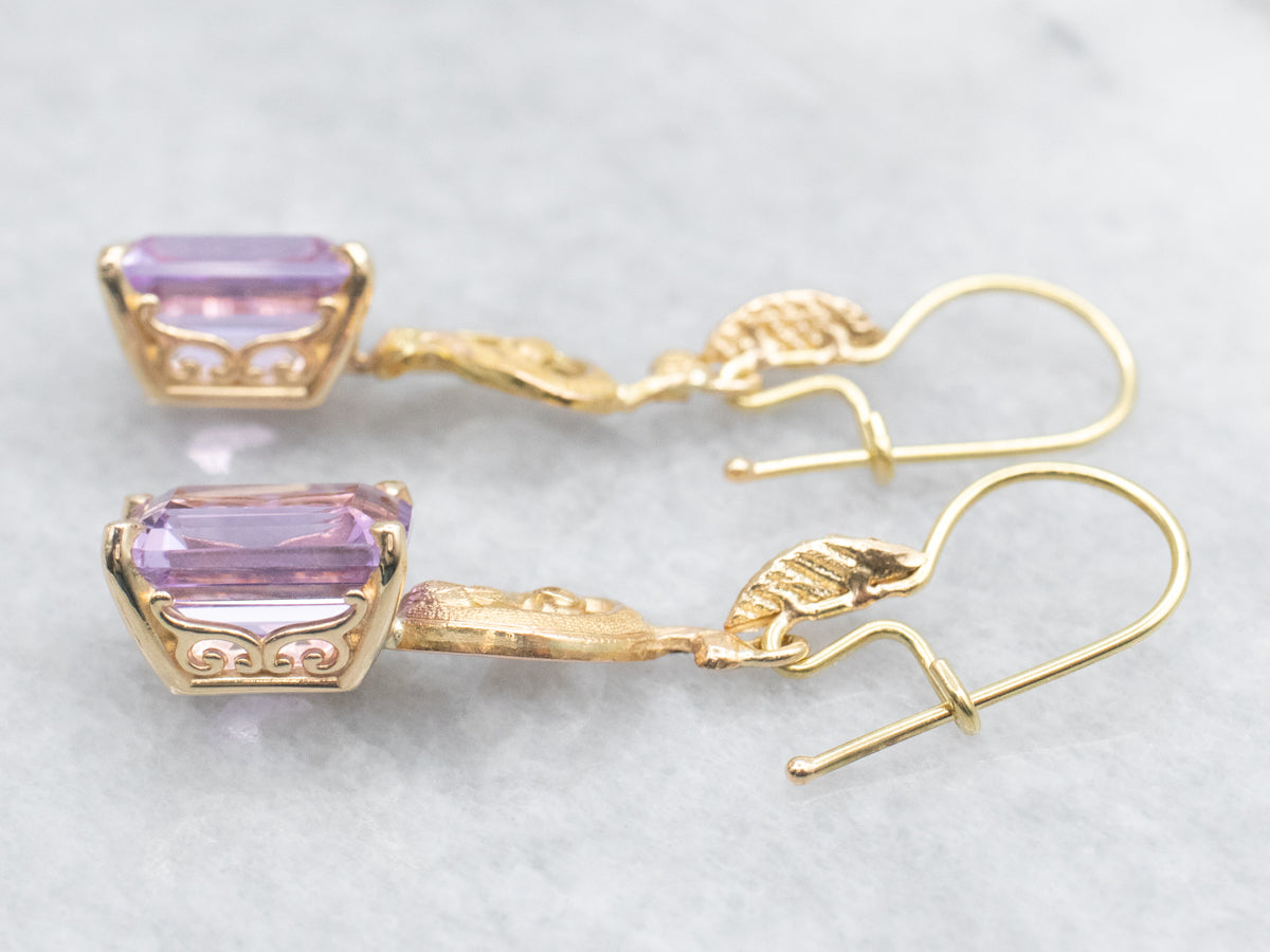 Light Purple Amethyst Drop Earrings