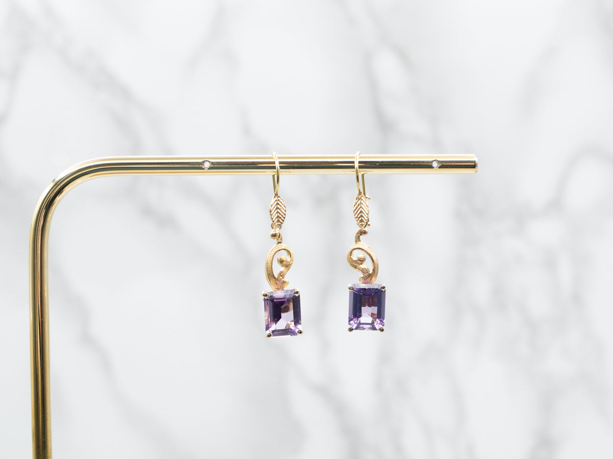 Light Purple Amethyst Drop Earrings