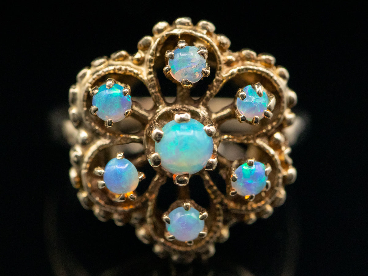 Opal Cluster Ring