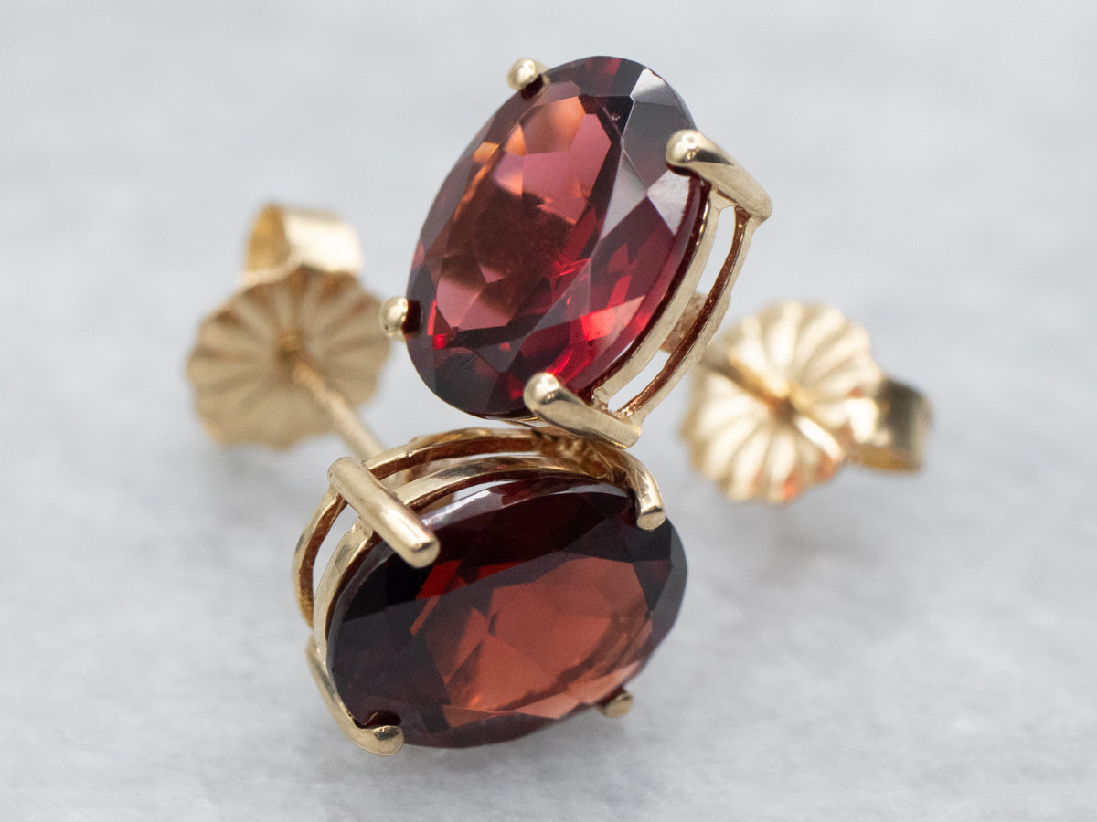 Garnet Stud Earrings