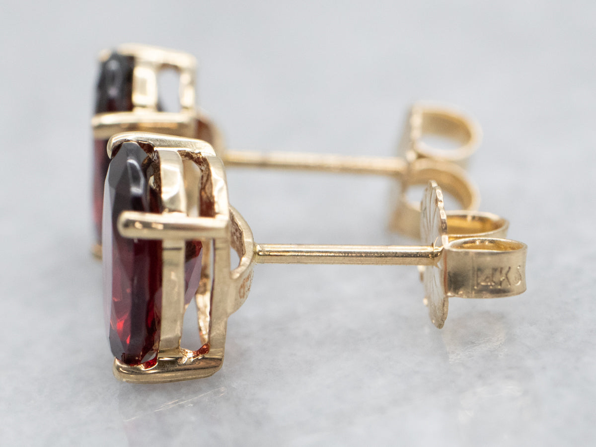 Garnet Stud Earrings