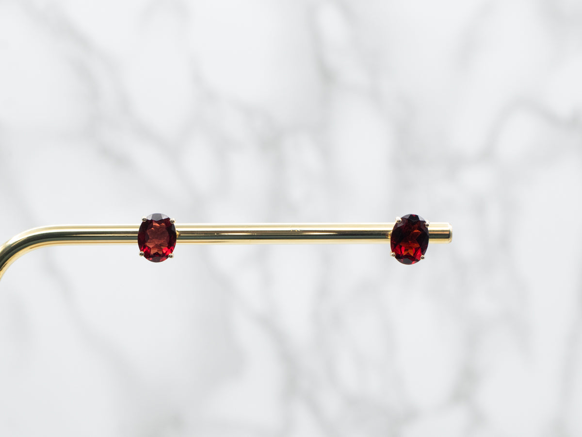 Garnet Stud Earrings