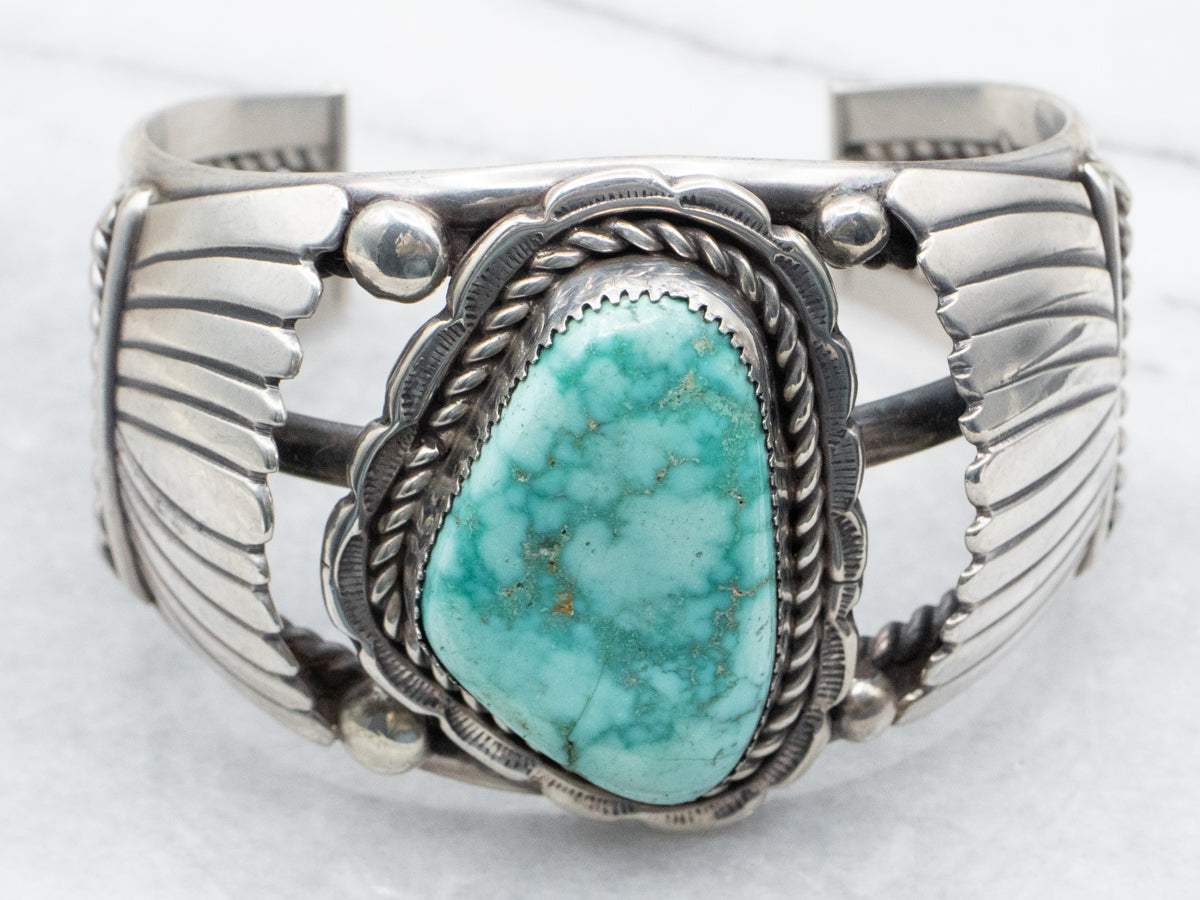 Native american real deals turquoise sterling silver small cuff bracelet size 6