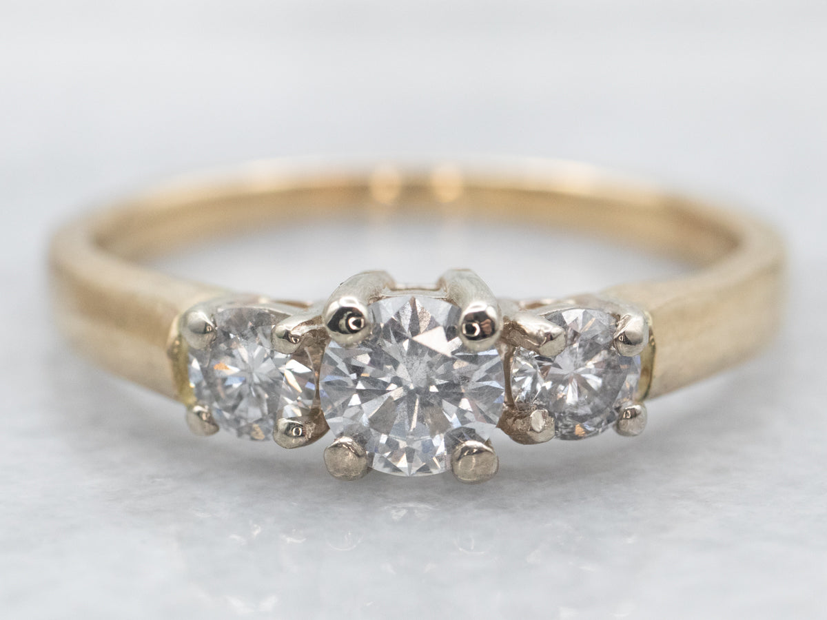 Three Stone Diamond Engagement Ring