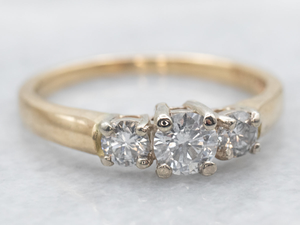 Three Stone Diamond Engagement Ring