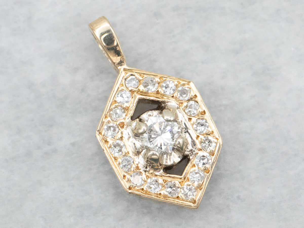 Hexagonal Diamond Pendant