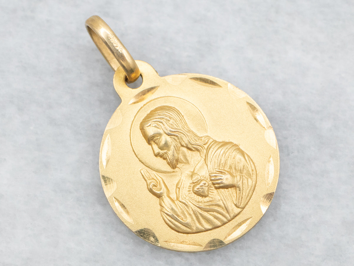 Round Religious Medal Pendant