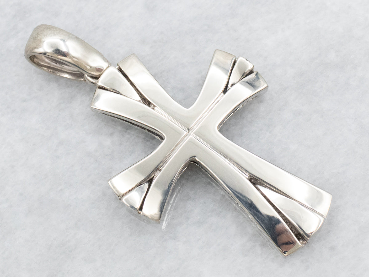 White Gold Cross Pendant