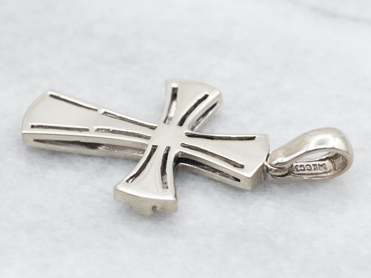 White Gold Cross Pendant