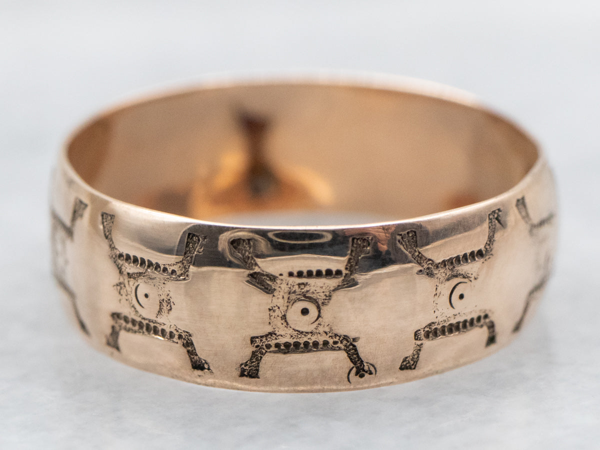 Antique Rose Gold Cigar Band