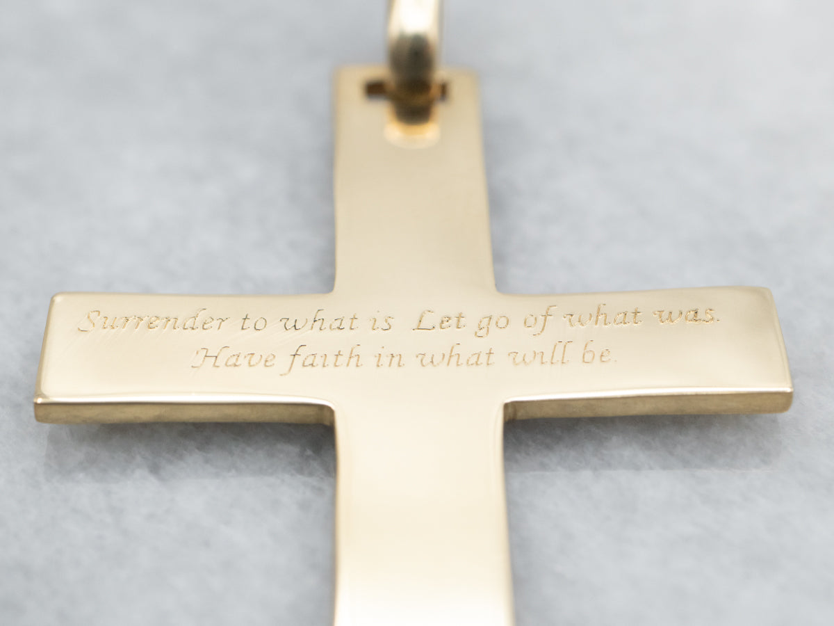 Engraved Cross Pendant