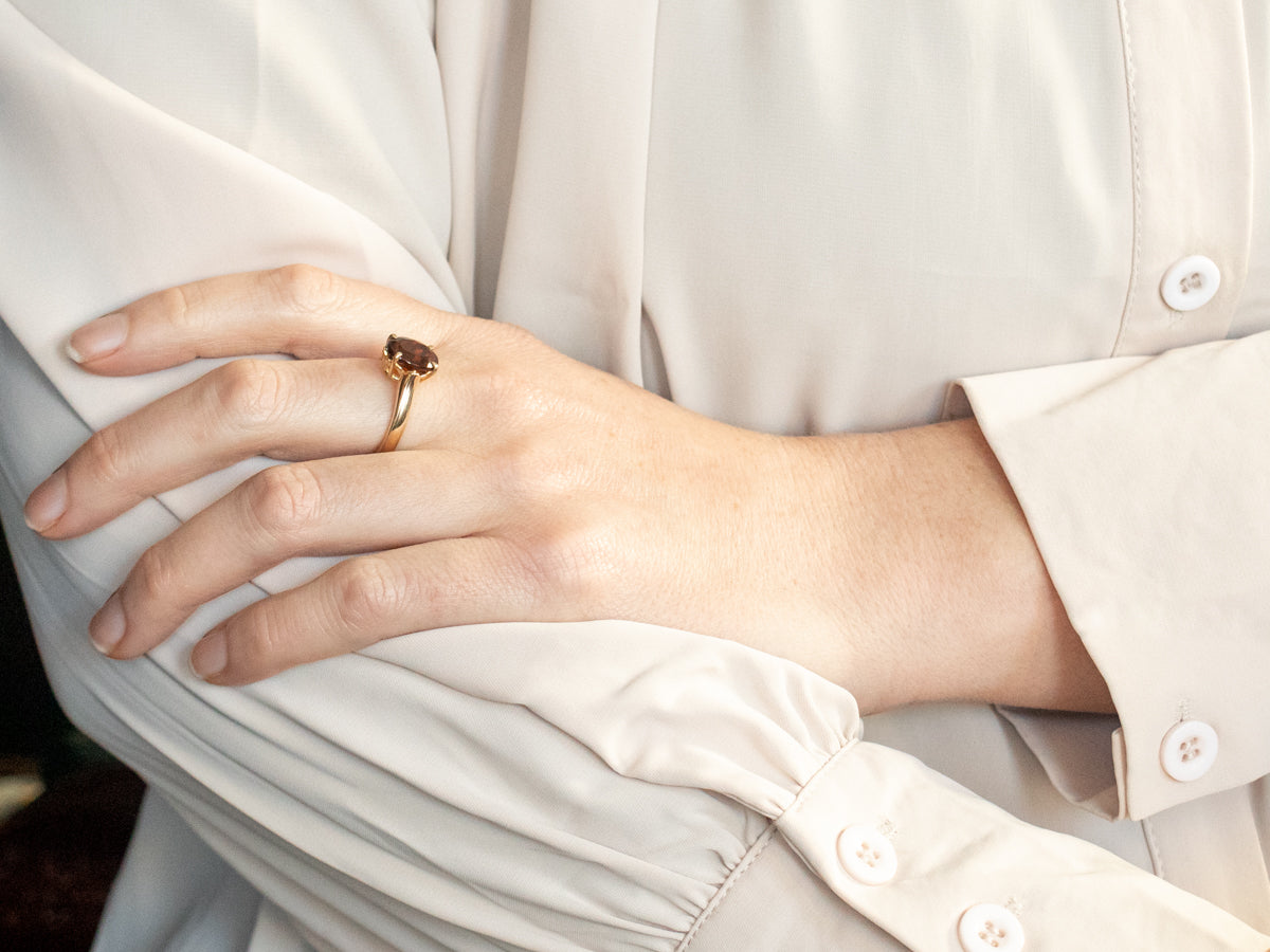 Oval cut citrine ring deals