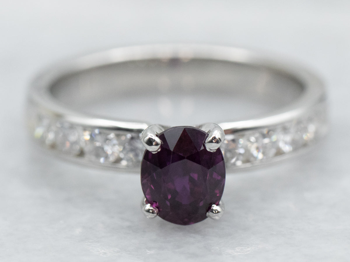 Platinum Ruby and Diamond Ring