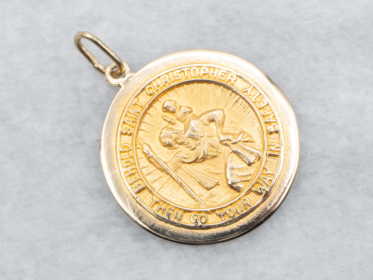 Saint Christopher Disc Pendant