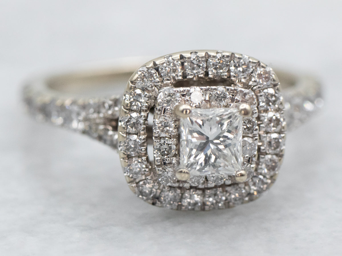 Neil Lane Modern Princess Cut Diamond Engagement Ring