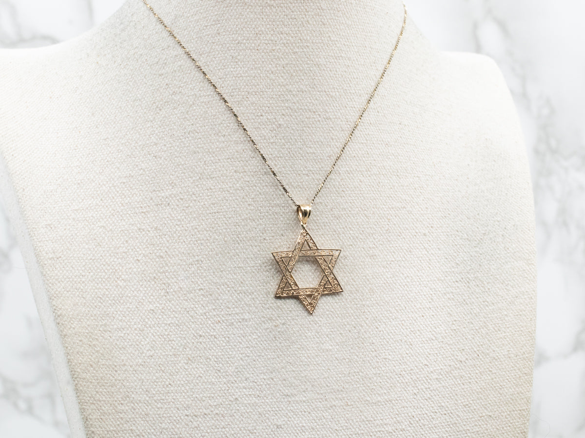 Filigree Star of David Pendant