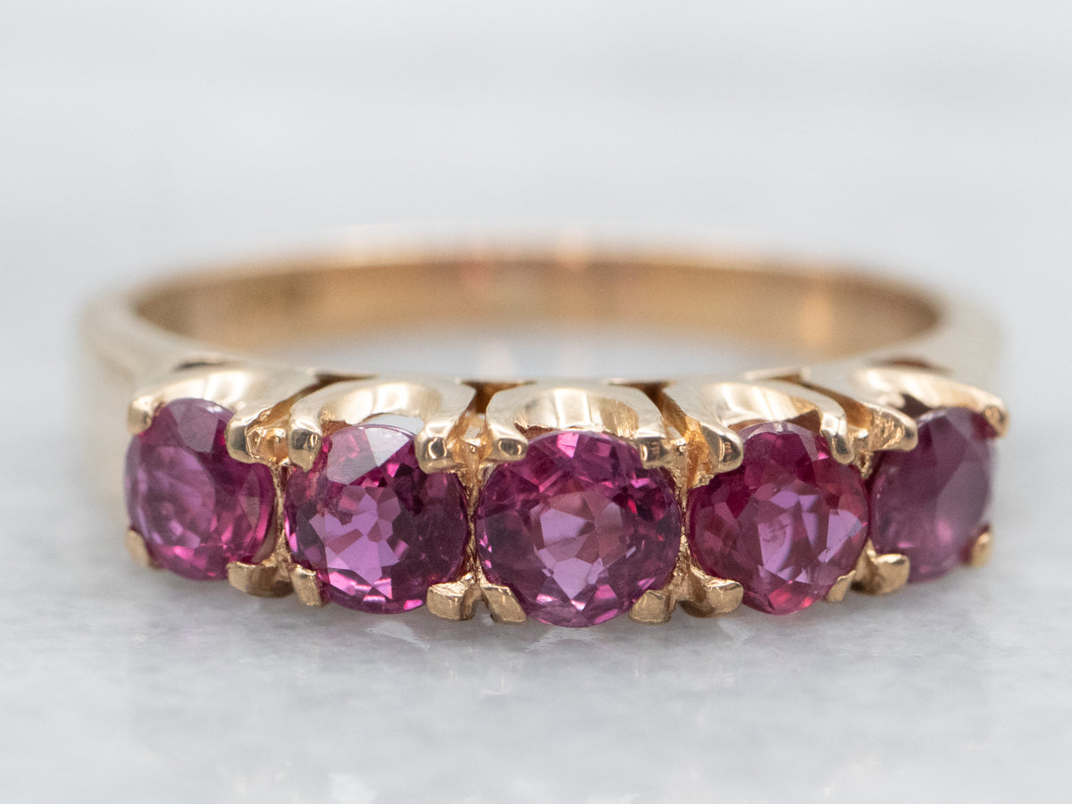 Five Stone Ruby Ring