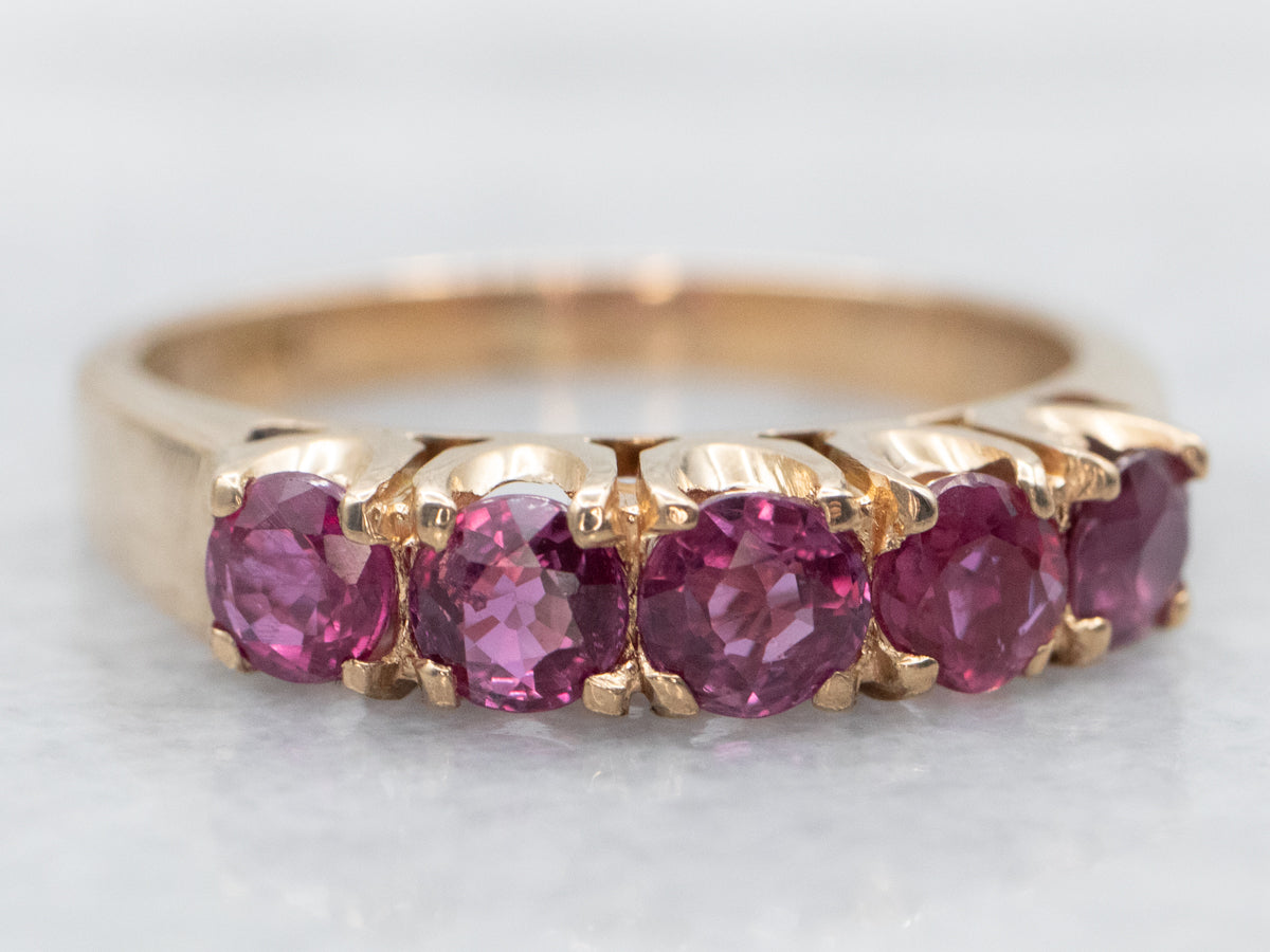 Five Stone Ruby Ring