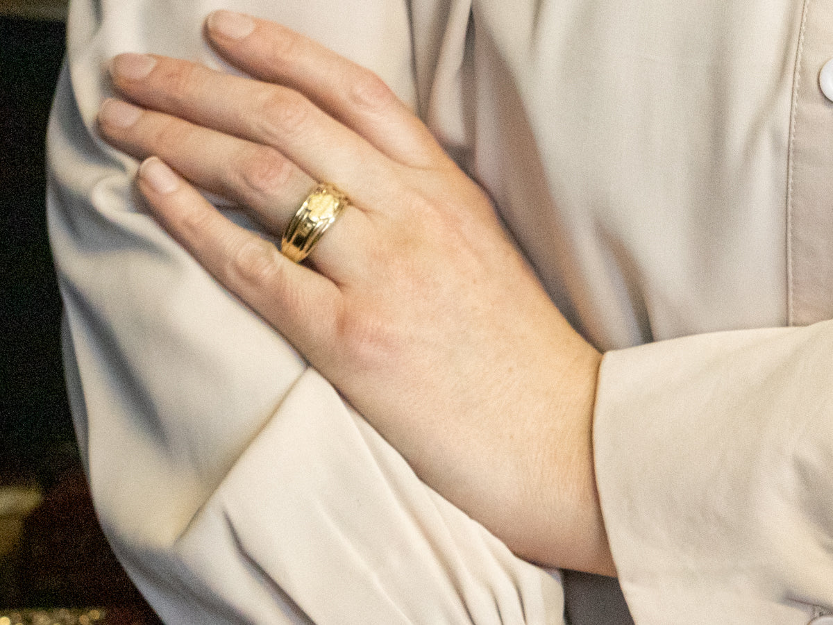 Gold Harley Davidson Ring