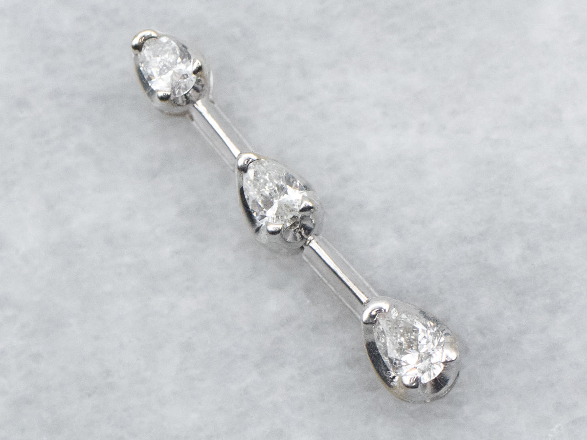 White Gold Diamond Drop Pendant