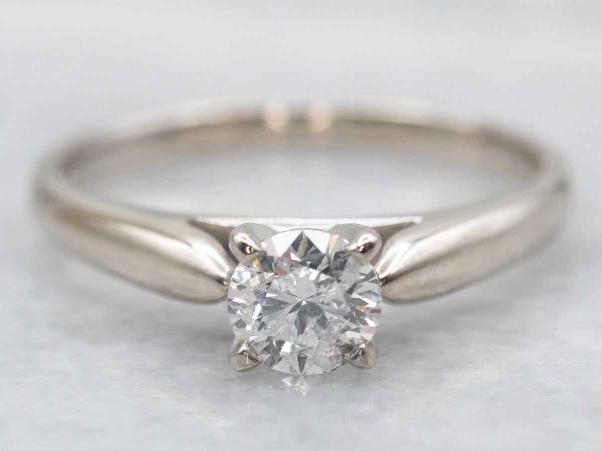 Modern Diamond Solitaire Engagement Ring