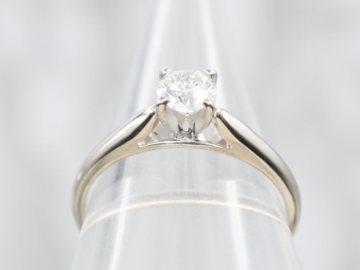 Modern Diamond Solitaire Engagement Ring