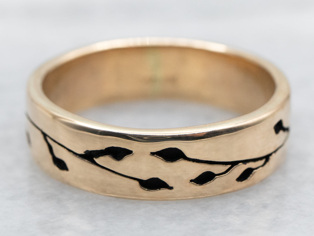 Gold Branch Pattern Band