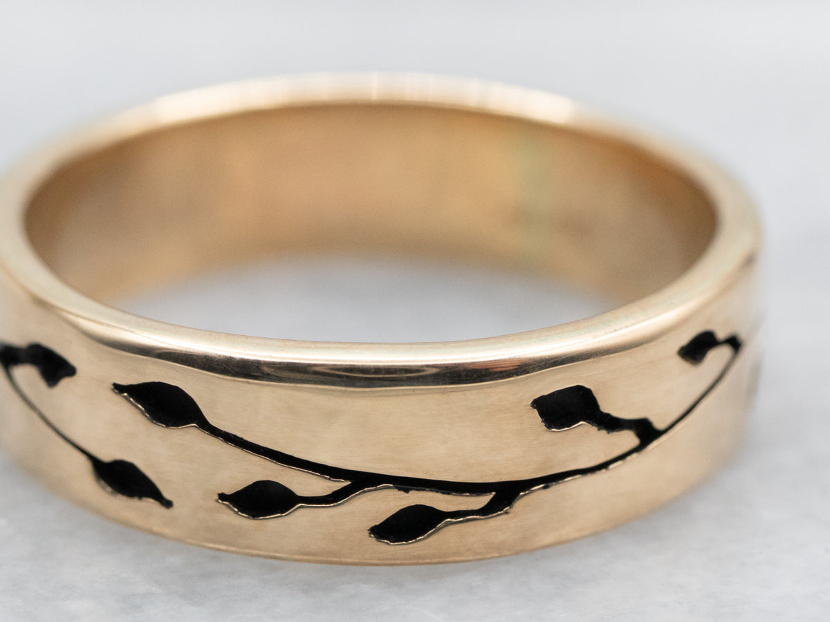 Gold Branch Pattern Band