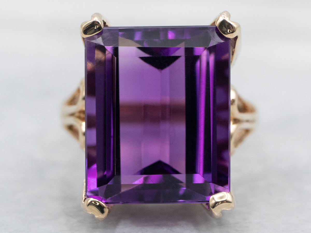 Classic Amethyst Cocktail Ring