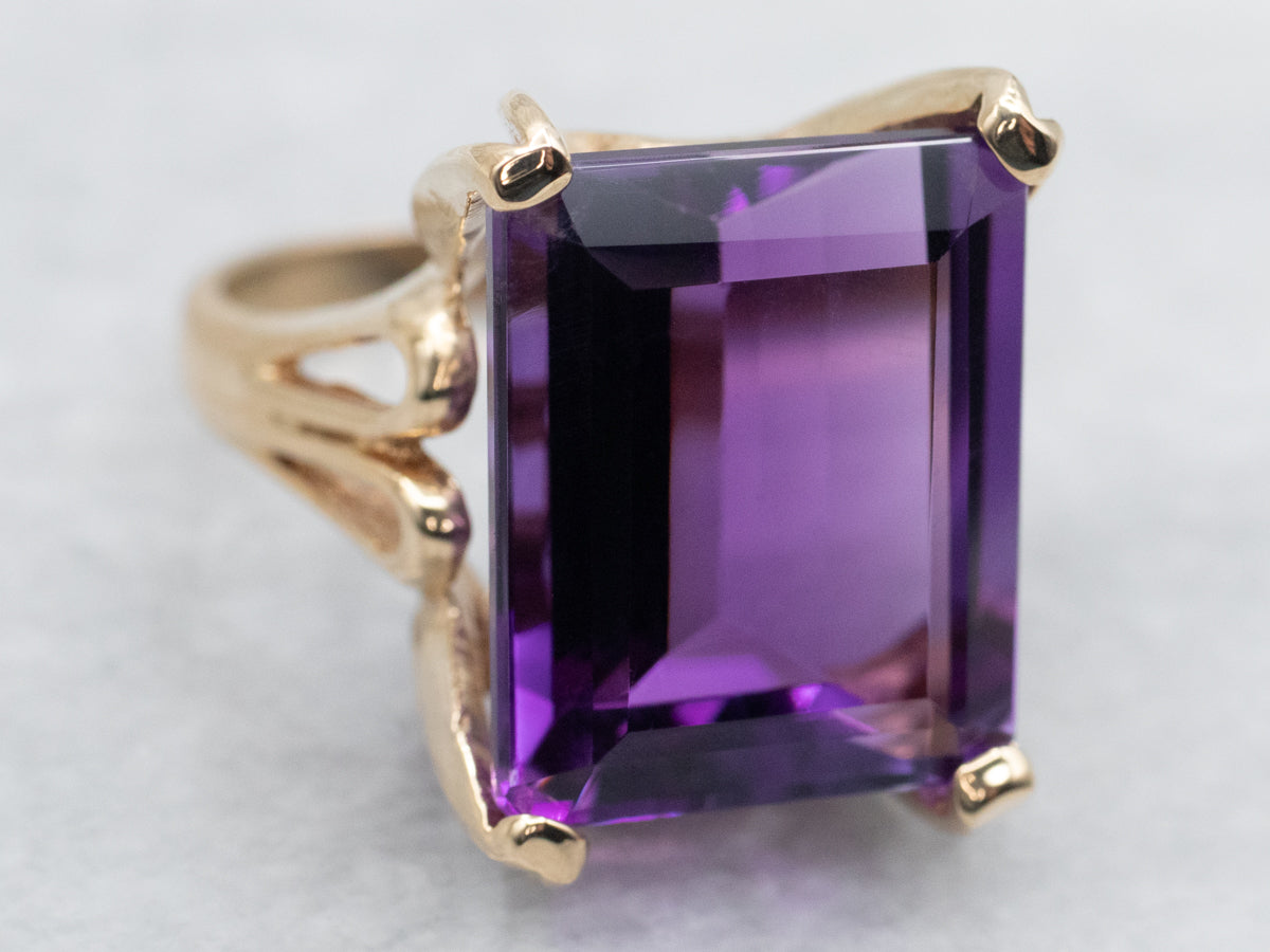 Classic Amethyst Cocktail Ring