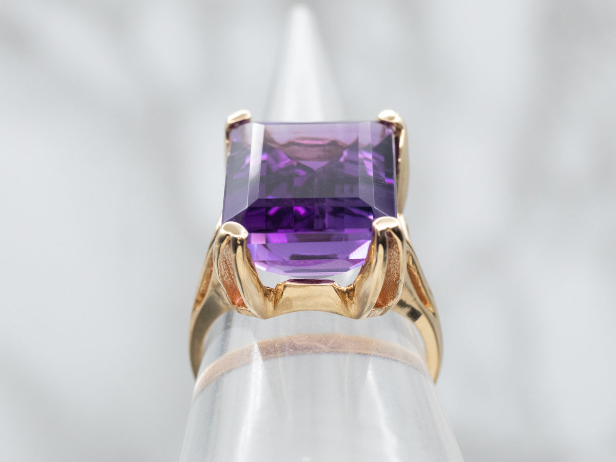 Classic Amethyst Cocktail Ring