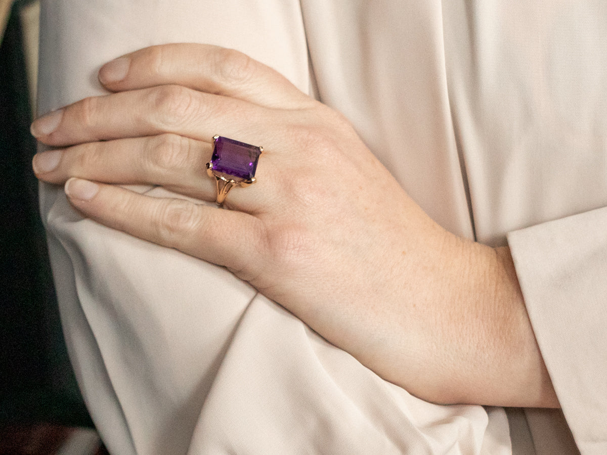 Classic Amethyst Cocktail Ring