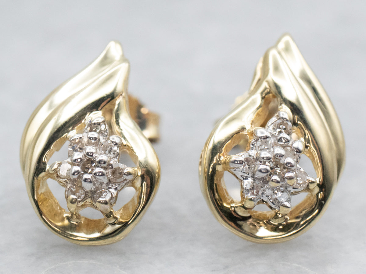 Vintage Diamond Stud Earrings