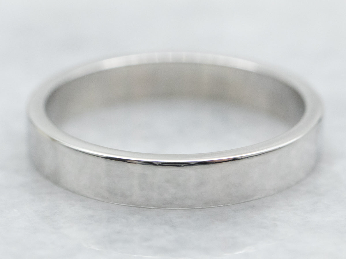 Platinum Flat Wedding Band