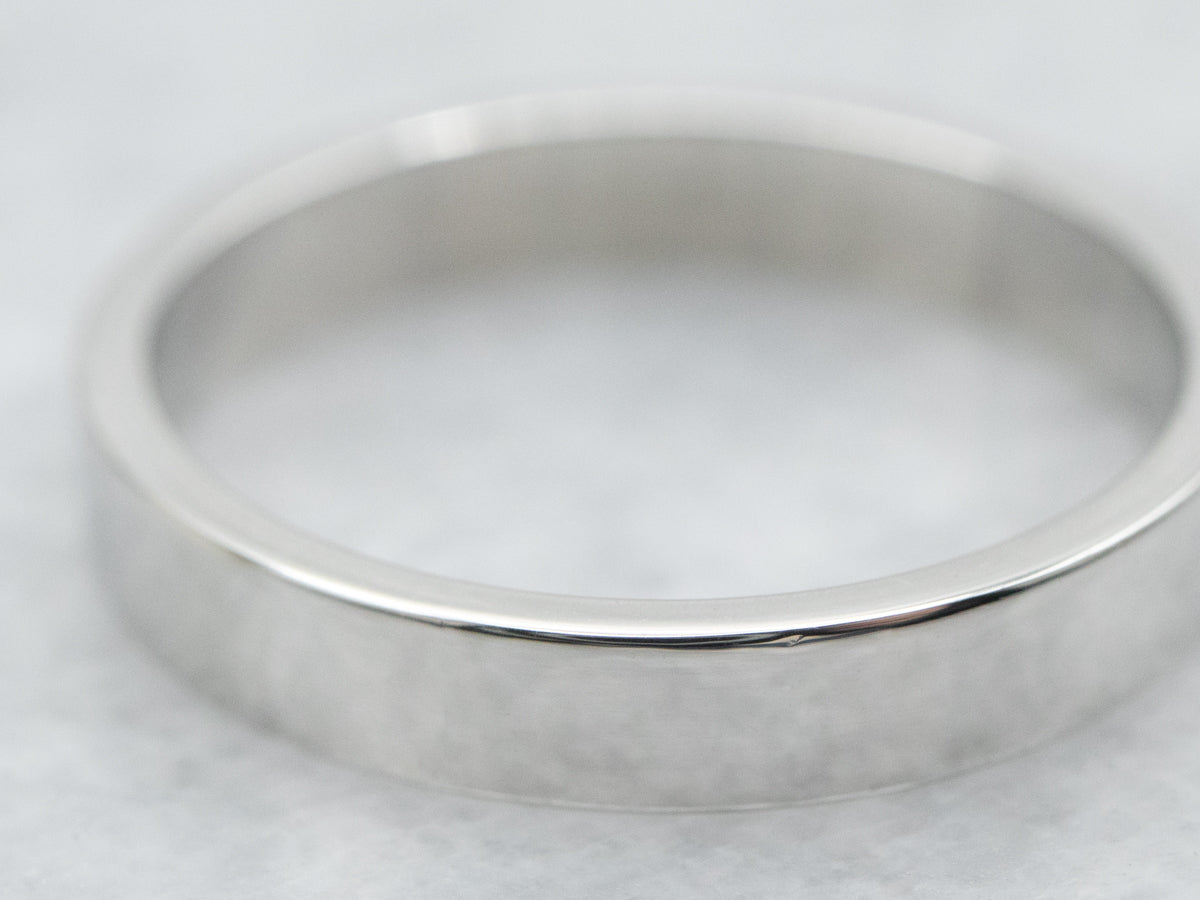 Platinum Flat Wedding Band