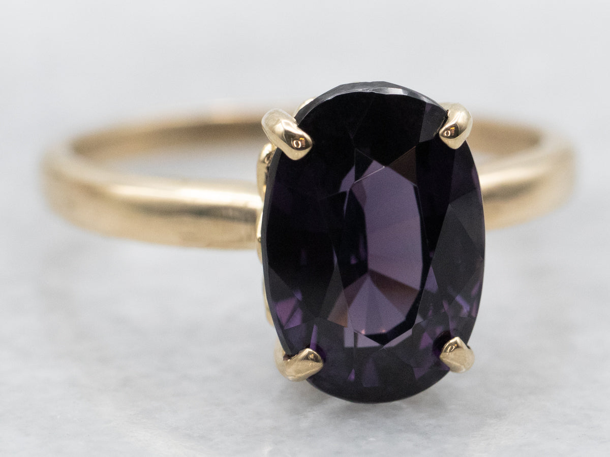 Vintage Purple Spinel Solitaire Ring